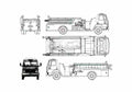 Blueprint Ford Cargo CF7000 Fire Truck 1986 A4 Photo Print