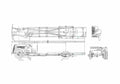 Blueprint Ford Chassis Truck 1937 A4 Photo Print