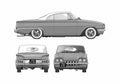 Blueprint Ford Consul Capri Classic Custom Coupe 1962 A4 Photo Print