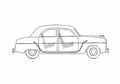 Blueprint Ford Consul Sedan 1951 A4 Photo Print