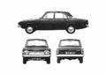 Blueprint Ford Corsair 2000 Deluxe Sedan 1967 A4 Photo Print