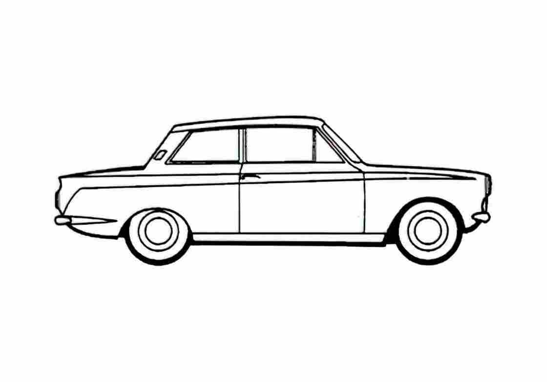 Blueprint Ford Cortina Mk I 1200 Sedan 1962 A4 Photo Print