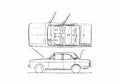 Blueprint Ford Cortina Mk II 2 door Sedan 1966 A4 Photo Print
