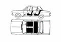 Blueprint Ford Cortina Mk II Sedan 1968 A4 Photo Print