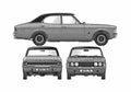 Blueprint Ford Cortina Mk III GLX 2000 4 door Sedan 1976 A4 Photo Print