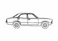 Blueprint Ford Cortina Mk III Sedan 1970 A4 Photo Print
