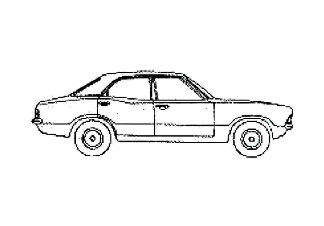 Blueprint Ford Cortina Mk III Sedan 1970 A4 Photo Print