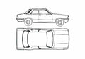 Blueprint Ford Cortina Mk IV 2 door Sedan 1976 A4 Photo Print