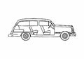 Blueprint Ford Country Squire Wagon 1950 A4 Photo Print