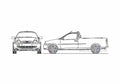 Blueprint Ford Courier Brazil) Pick up 2011 A4 Photo Print