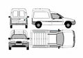 Blueprint Ford Courier Van 1996 A4 Photo Print