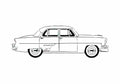 Blueprint Ford Crestline Fordor Sedan 1954 A4 Photo Print