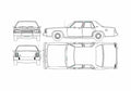 Blueprint Ford Crown Victoria Sedan 1985 A4 Photo Print