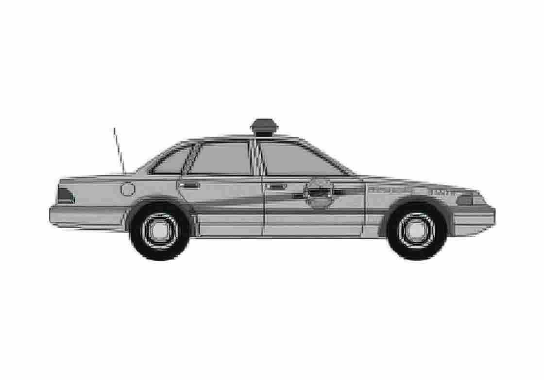 Blueprint Ford Crown Victoria Sedan 1992 A4 Photo Print