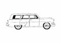 Blueprint Ford Customline Country Wagon 1954 A4 Photo Print