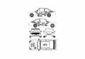 Blueprint Ford E Escort Mk II Rallye RS1800 Coupe 1976 A4 Photo Print