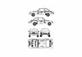 Blueprint Ford E Escort Mk.II RS1800 Rallye Coupe A4 Photo Print