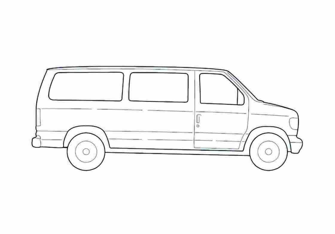 Blueprint Ford E Series Bus 2006 A4 Photo Print