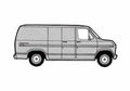 Blueprint Ford Econoline Cargo SWB Van 1975 A4 Photo Print
