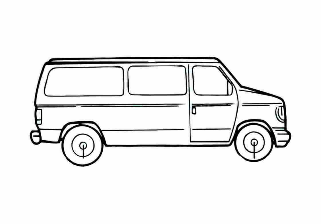 Blueprint Ford Econoline Van 1997 A4 Photo Print