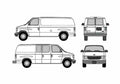Blueprint Ford Econoline Van 2003 A4 Photo Print