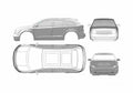 Blueprint Ford Edge SUV 2006 A4 Photo Print