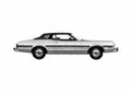 Blueprint Ford Elite Coupe 1975 A4 Photo Print