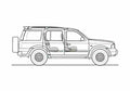 Blueprint Ford Endeavour SUV 2004 A4 Photo Print