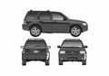 Blueprint Ford Escape SUV 2005 A4 Photo Print