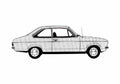 Blueprint Ford Escort GL 2 door Sedan 1978 A4 Photo Print