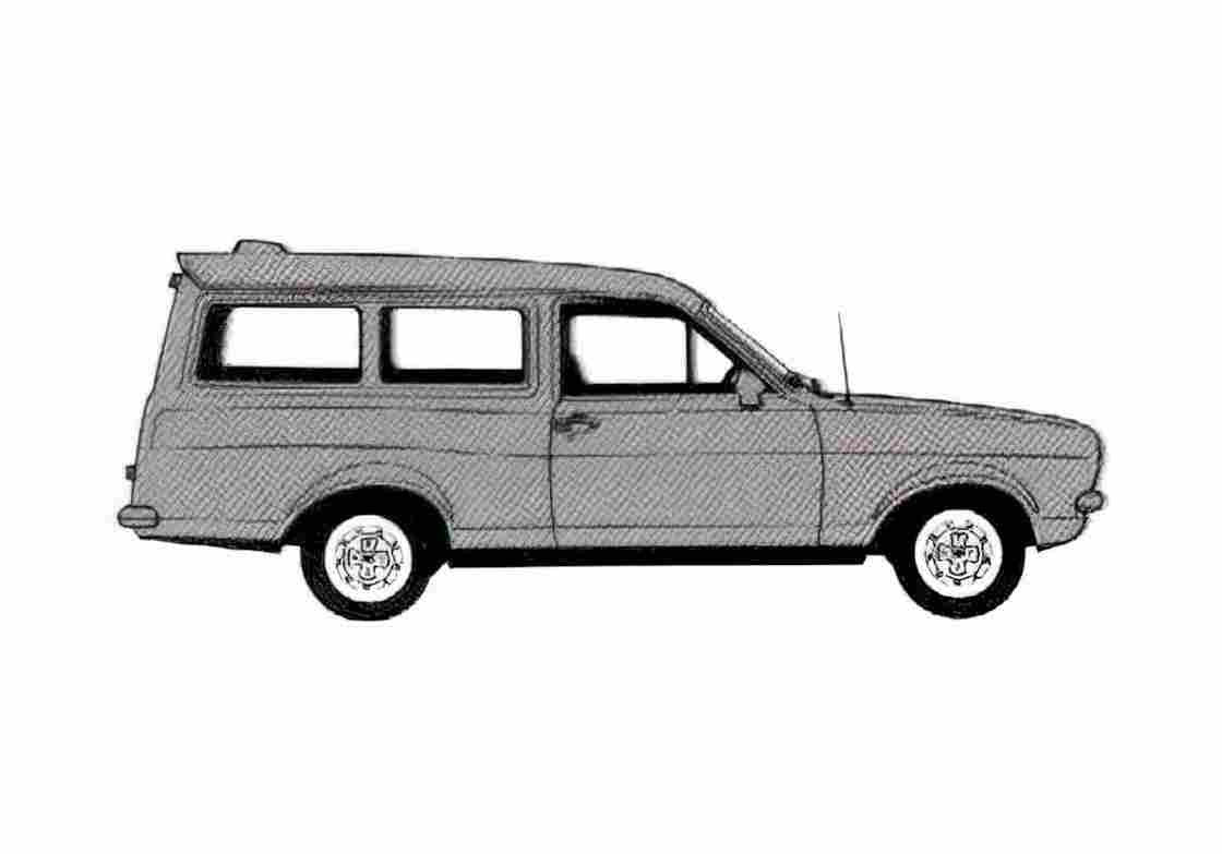 Blueprint Ford Escort GL Van 1978 A4 Photo Print