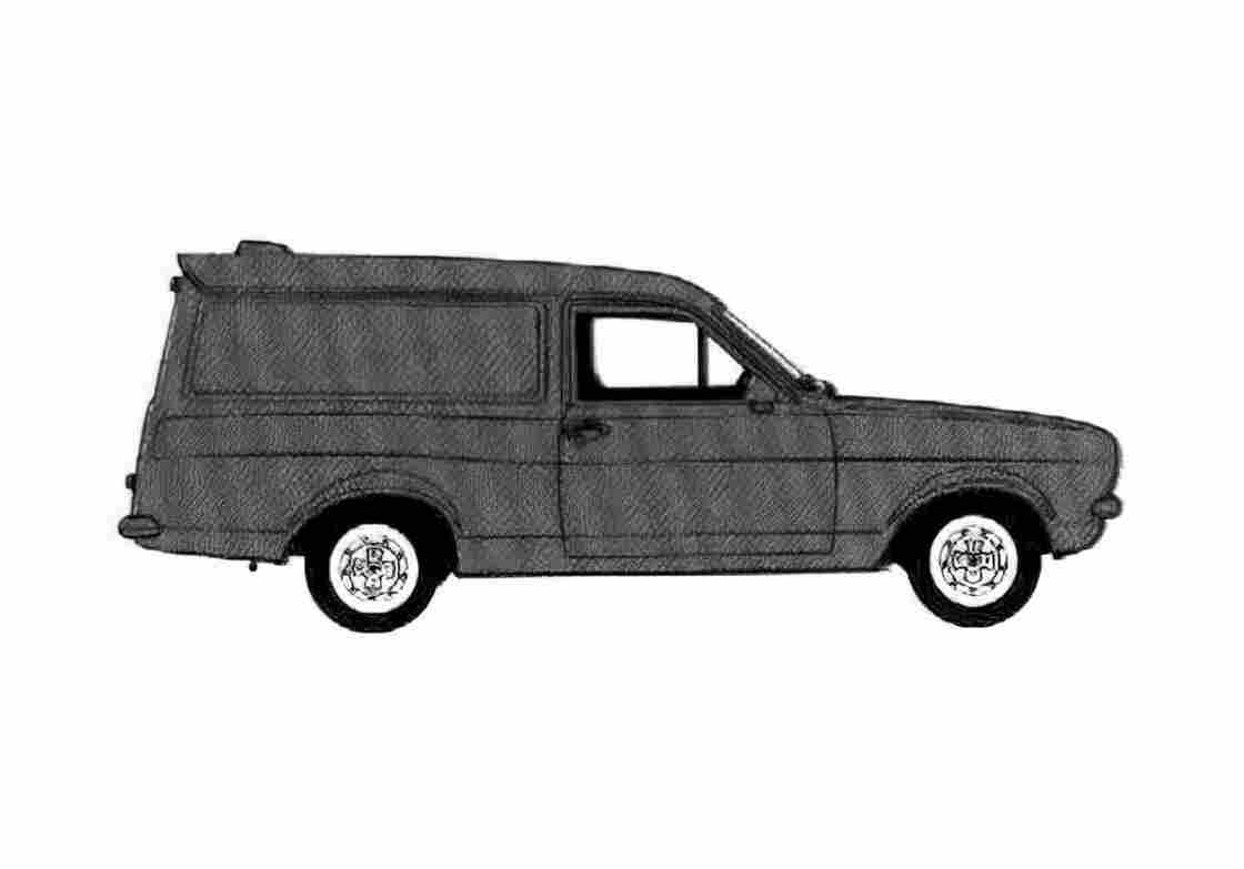 Blueprint Ford Escort L Van 1978 A4 Photo Print