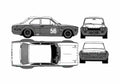 Blueprint Ford Escort Mk I RS1600 Coupe 1970 A4 Photo Print