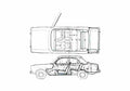 Blueprint Ford Escort Mk I RS2000 Sedan 1972 A4 Photo Print