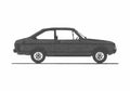 Blueprint Ford Escort Mk II 2 door 1300 Sport Sedan 1978 A4 Photo Print