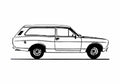Blueprint Ford Escort Mk II Estate Wagon 1978 A4 Photo Print
