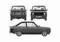 Blueprint Ford Escort Mk II Mexico Coupe 1977 A4 Photo Print