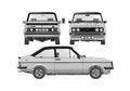 Blueprint Ford Escort Mk II RS2000 Sedan 1978 A4 Photo Print