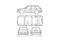 Blueprint Ford Escort Mk III 5 door Estate Wagon 1987 A4 Photo Print