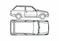 Blueprint Ford Escort Mk III Estate 3 door Wagon 1980 A4 Photo Print