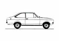 Blueprint Ford Escort MkII 2 door Sedan 1978 A4 Photo Print