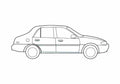 Blueprint Ford Escort Sedan 2000 A4 Photo Print