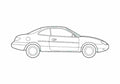 Blueprint Ford Escort ZXZ Coupe 2000 A4 Photo Print