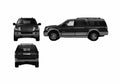 Blueprint Ford Expedition EL SUV 2007 A4 Photo Print