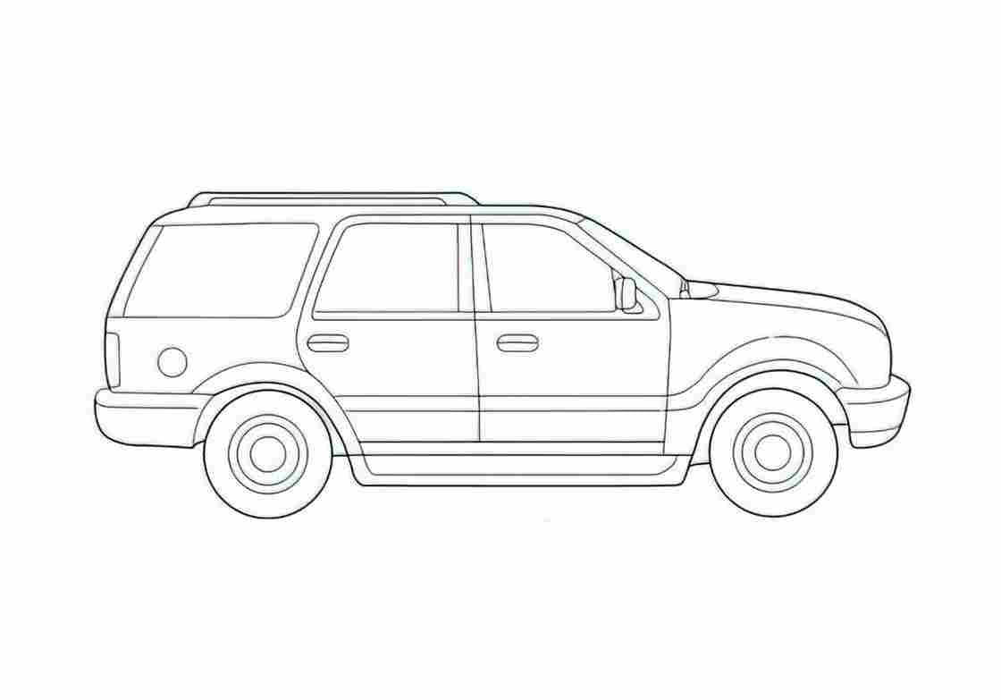Blueprint Ford Expedition SUV 2000 A4 Photo Print