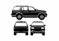 Blueprint Ford Expedition SUV 2005 A4 Photo Print