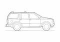 Blueprint Ford Explorer SUV 1995 A4 Photo Print
