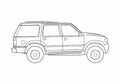 Blueprint Ford Explorer SUV 1997 A4 Photo Print