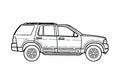 Blueprint Ford Explorer SUV 2002 A4 Photo Print