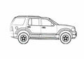 Blueprint Ford Explorer SUV 2003 A4 Photo Print
